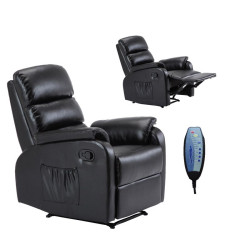 COMFORT Massage Πολυθρόνα Relax, Σαλονιού - Καθιστικού, PU Μαύρο Ε9733,2 από PU - PVC - Bonded Leather  74x90x98cm  1τμχ