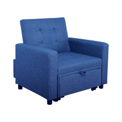 IMOLA Πολυθρόνα - Κρεβάτι Σαλονιού - Καθιστικού, Ύφασμα Μπλε Ε9921,14  100x102x92(Κρεβ.75x180x44)cm  1τμχ