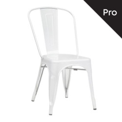 RELIX Καρέκλα-Pro, Μέταλλο Βαφή Άσπρο Ε5191  45x51x85cm  1τμχ