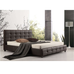 FIDEL Κρεβάτι Διπλό για Στρώμα 160x200cm, PU Σκούρο Καφέ Ε8053,2 Καφέ Σκούρο από PU - PVC - Bonded Leather  1τμχ
