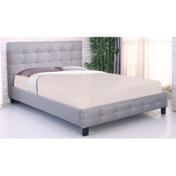 FIDEL Κρεβάτι Διπλό για Στρώμα 160x200cm, Ύφασμα Γκρι Ε8053,4 Γκρι Ανοιχτό  1τμχ