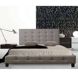 FIDEL Κρεβάτι Διπλό για Στρώμα 160x200cm, PU Απόχρωση Cappuccino Ε8053,3 Μπεζ-Tortora-Sand-Cappuccino από PU - PVC - Bonded Leather  1τμχ