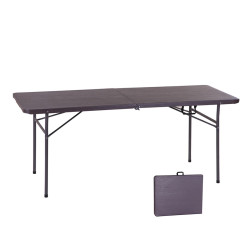 BLOW Τραπέζι Συνεδρίου - Catering Πτυσσόμενο (Βαλίτσα), HDPE Καρυδί ΕΟ179,2 Καρυδί/Γκρι από Μέταλλο/PP - ABS - Polywood  180x74x74cm  1τμχ