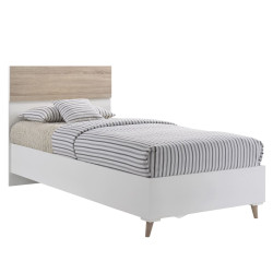 ALIDA Κρεβάτι Μονό για Στρώμα 90x200cm, Απόχρωση Sonoma - Άσπρο Ε7347,2 Φυσικό/Άσπρο από Paper  1τμχ