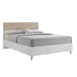 ALIDA Κρεβάτι Διπλό για Στρώμα 150x200cm, Απόχρωση Sonoma - Άσπρο Ε7348,2 Φυσικό/Άσπρο από Paper  1τμχ