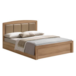 CALIBER Κρεβάτι Διπλό, για Στρώμα 160x200cm, Απόχρωση Sonoma Oak Ε7386 Φυσικό από Paper  1τμχ