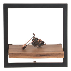 LIZARD Frame Ράφι Μέταλλο Βαφή Μαύρο, Ξύλο Ακακία Φυσικό ΕΑ7070,5 Φυσικό/Μαύρο από Μέταλλο/Ξύλο  35x25x35cm  1τμχ