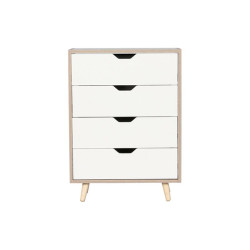 ALINA Συρταριέρα με 4 Συρτάρια Απόχρωση Sonoma - Άσπρο Ε746,1 Φυσικό/Άσπρο από Paper  56x29x77cm  1τμχ