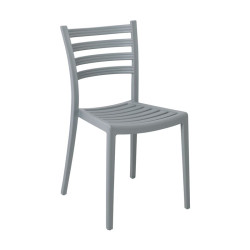 GENOA Καρέκλα Κήπου - Βεράντας Στοιβαζόμενη, Εκδηλώσεων - Catering, Polypropylene, Γκρι Ε386,3 από PP - PC - ABS  45x53x82cm  1τμχ