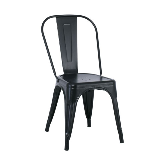 RELIX Καρέκλα, Μέταλλο Βαφή Μαύρo Ε5191,1W Μαύρο  44x49x84cm  1τμχ