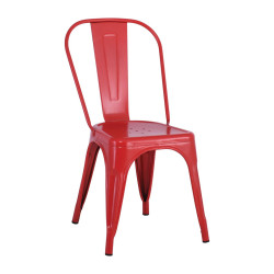 RELIX Καρέκλα, Μέταλλο Βαφή Κόκκινο Matte Ε5191,2MW  44x49x84cm  1τμχ