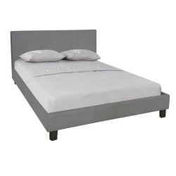 WILTON Κρεβάτι Διπλό για Στρώμα 140x190cm, Ύφασμα Γκρι Ε8031,F2  1τμχ