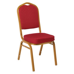 HILTON Καρέκλα Μέταλλο Βαφή Gold, Ύφασμα Κόκκινο ΕΜ513 Χρυσό/Κόκκινο από Μέταλλο/Ύφασμα  44x55x93cm  1τμχ