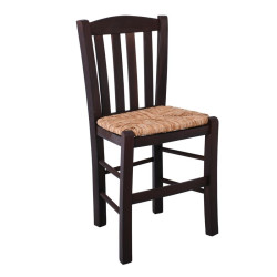 CASA Καρέκλα Οξιά Βαφή Εμποτισμού Καρυδί, Κάθισμα Ψάθα Ρ966,Ε2 από Ξύλο/Ψάθα  42x45x88cm  1τμχ