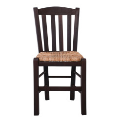 CASA Καρέκλα Οξιά Βαφή Εμποτισμού Καρυδί, Κάθισμα Ψάθα Ρ966,Ε2 από Ξύλο/Ψάθα  42x45x88cm  1τμχ