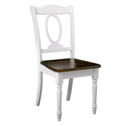 NAPOLEON Καρέκλα Tραπεζαρίας Ξύλο Άσπρο, Καρυδί Ε7072,5 Καρυδί/Άσπρο  44x55x96cm  2τμχ