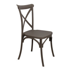 DESTINY Καρέκλα Πολυπροπυλένιο (PP), Απόχρωση Καφέ Mocha, Στοιβαζόμενη Ε377,3 από PP - PC - ABS  48x51x90cm  1τμχ