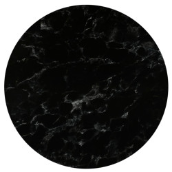 HPL (High Pressure Laminated) Επιφάνεια Τραπεζιού Απόχρωση Black Marble Ε101,45ΗΡW Μαύρο  Φ70cm/12mm  2τμχ