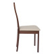 MILLER Καρέκλα Οξιά Καρυδί, PVC Εκρού Ε782,3 Καρυδί/Εκρού από Ξύλο/PVC - PU  45x52x97cm  2τμχ