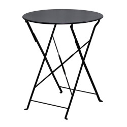 ΖΑΠΠΕΙΟΥ Pantone Τραπέζι Πτυσσόμενο, Μέταλλο Βαφή Μαύρο Ε5173,5  Φ60cm H.70cm  1τμχ
