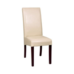 MALEVA Καρέκλα Καρυδί, Δέρμα Εκρού Ε7206,Ε Wenge/Εκρού από Leather - Rubica Leather  40x61x102cm  1τμχ
