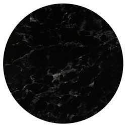 HPL (High Pressure Laminated) Επιφάνεια Τραπεζιού Απόχρωση Black Marble, Εξωτερικού χώρου Ε101,45 Μαύρο  Φ70cm/12mm  2τμχ