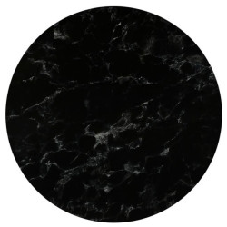 HPL (High Pressure Laminated) Επιφάνεια Τραπεζιού Απόχρωση Black Marble, Εξωτερικού χώρου Ε102,451 Μαύρο  Φ80cm/12mm  2τμχ