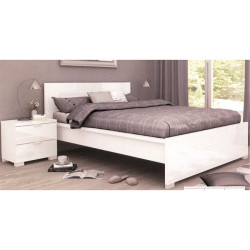 ALEXIA Κρεβάτι (για στρώμα 160x200) Άσπρο High Gloss