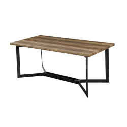GALAXY Τραπέζι 180x90cm Antique Oak/Βαφή Μαύρη