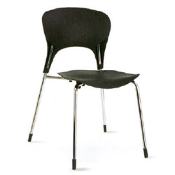 ISIS Καρέκλα Χρώμιο / Πολυπροπυλένιο Μαύρο